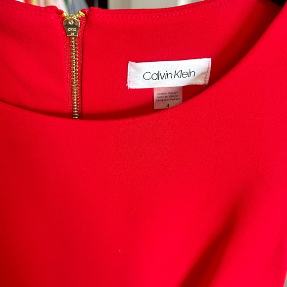 Red Calvin Klein dress size 4, only worn once perfect condition - Picture 3 of 3